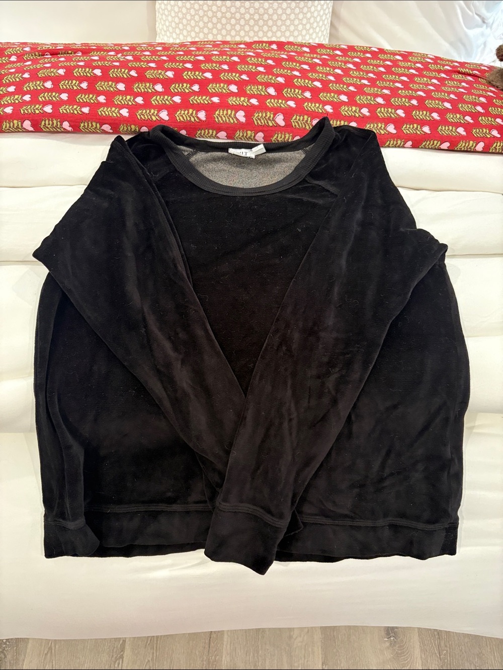 Wilt Black Velvet Crew Neck Sweater